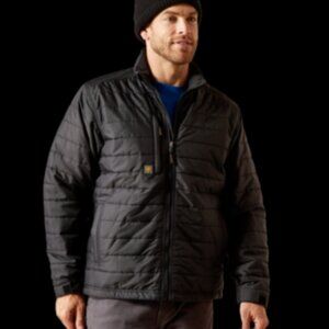 Men's Ariat Rebar Black Cordura Ripstop Lightweight Insulated Jacket Size XXL